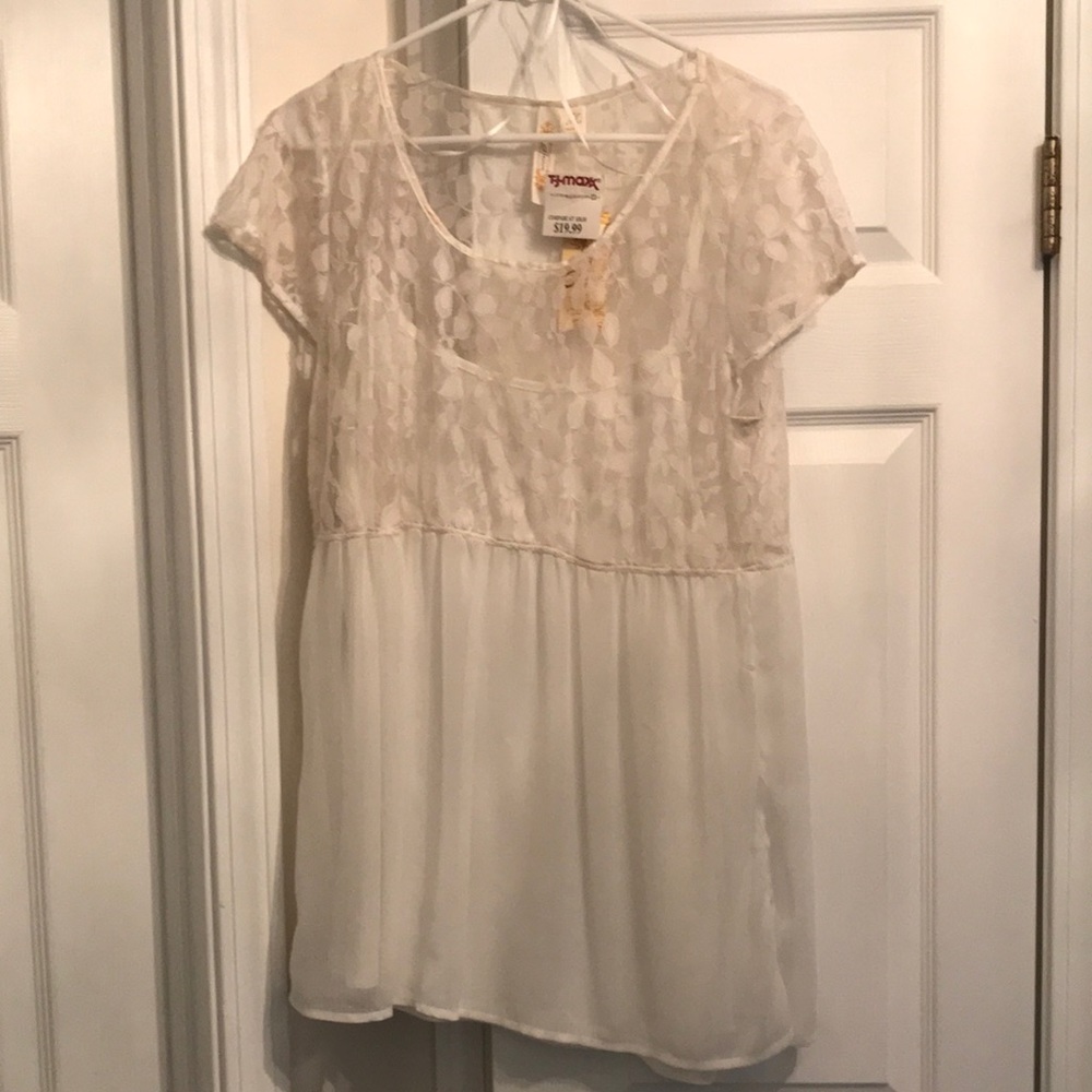 Adiva cream baby doll tunic